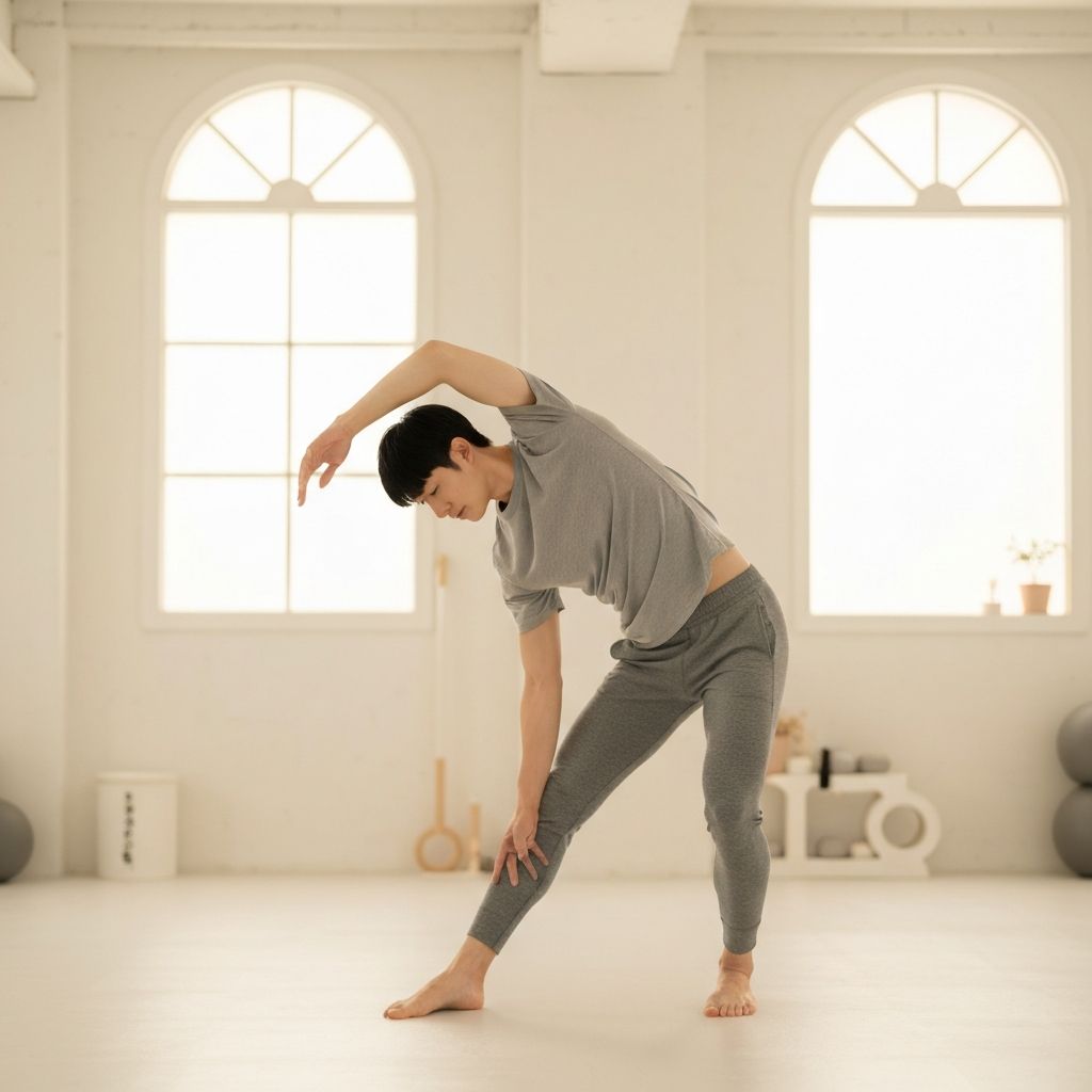 Person practicing mindful movement